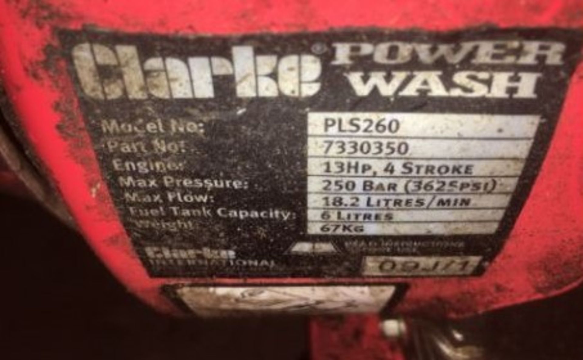 Clarke Powerwash PLS260 Wheeled Jet-Wash | 16 HP - Image 5 of 5