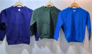 15 x Various Justhoods Childrens Sweatshirts in Various Colours & Sizes