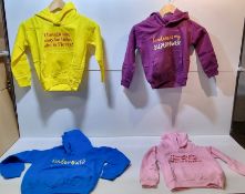 19 x Childrens Quote Hoodies in Various Colours & Sizes