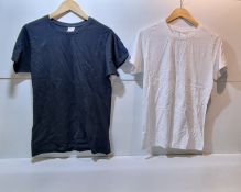 40 x Uneek Plain Cotton Adult T Shirts in Various Colours & Sizes