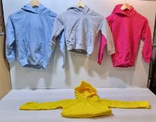 12 x Various Justhoods Hooded Childrens Sweatshirts in Various Colours & Sizes