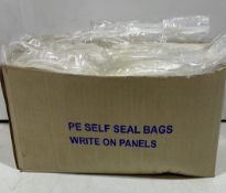 6 x Boxes of Self Seal Plastic Bags | Size: 5 x 7.5 inch | Qty 1,000 per Box