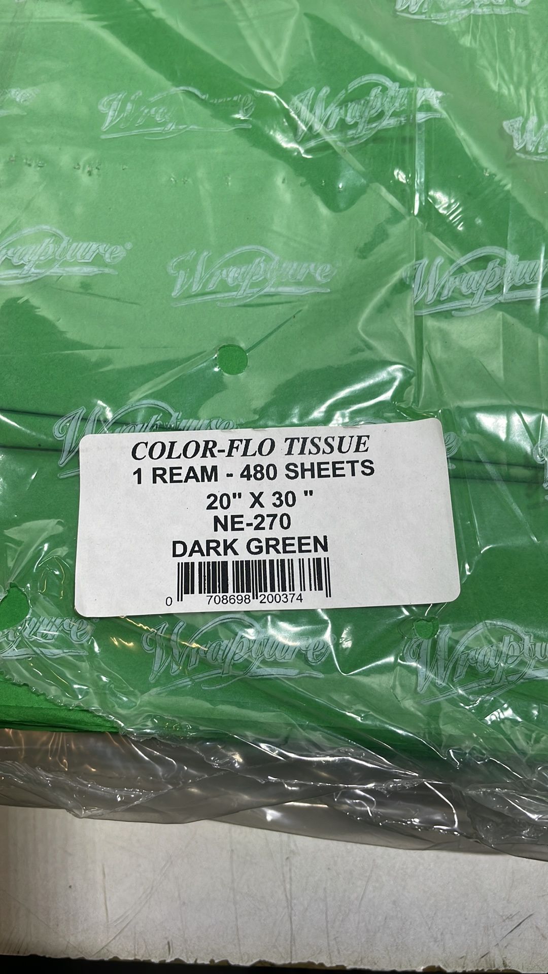 4 x Bags of 20" x 30" Dark Green Tissue | Qty 480 Sheets per Bag - Image 2 of 2