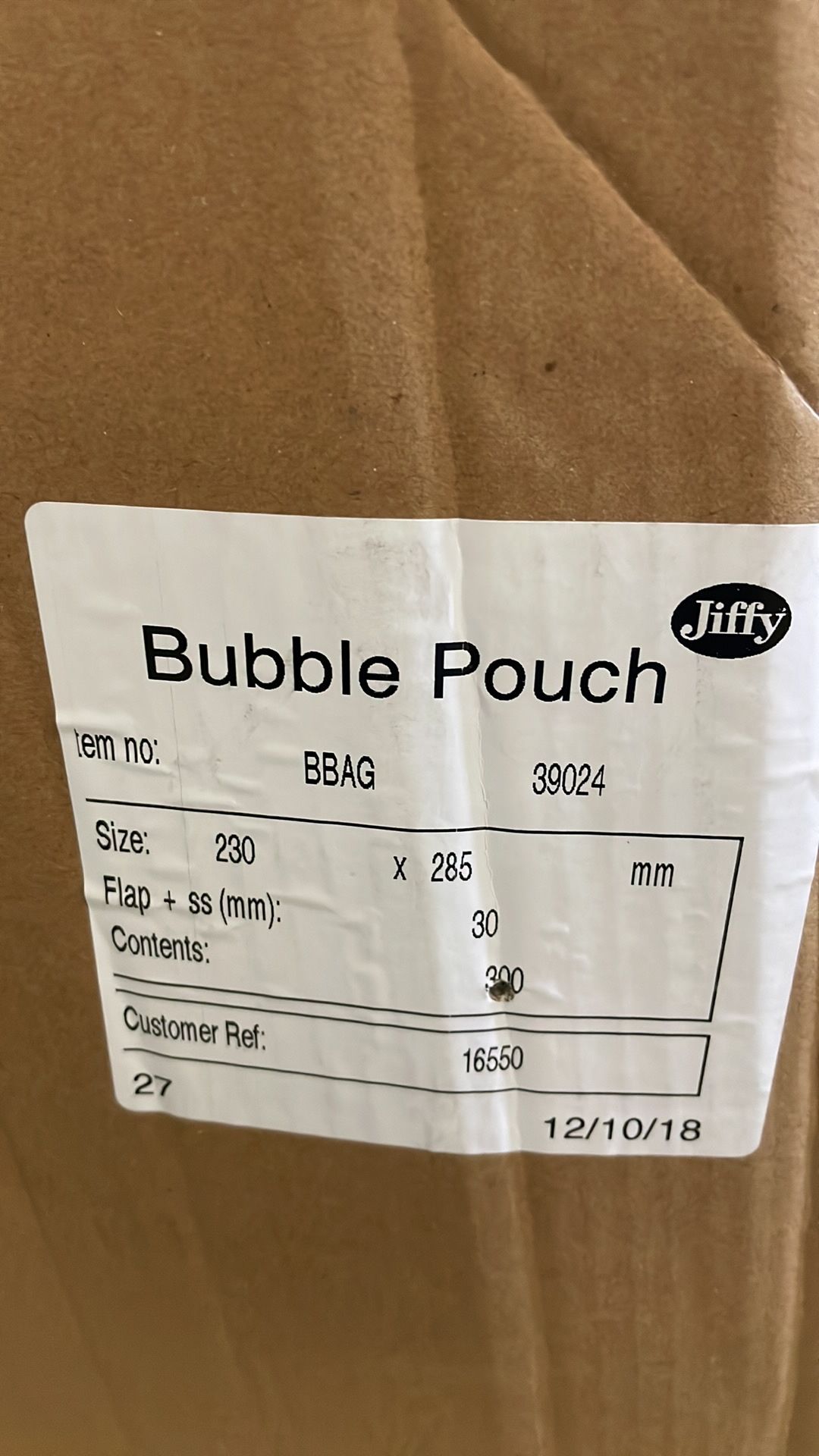 Box of Bubble pouch bags | Size 230mm x 285mm | Approximately 300 - Image 3 of 3