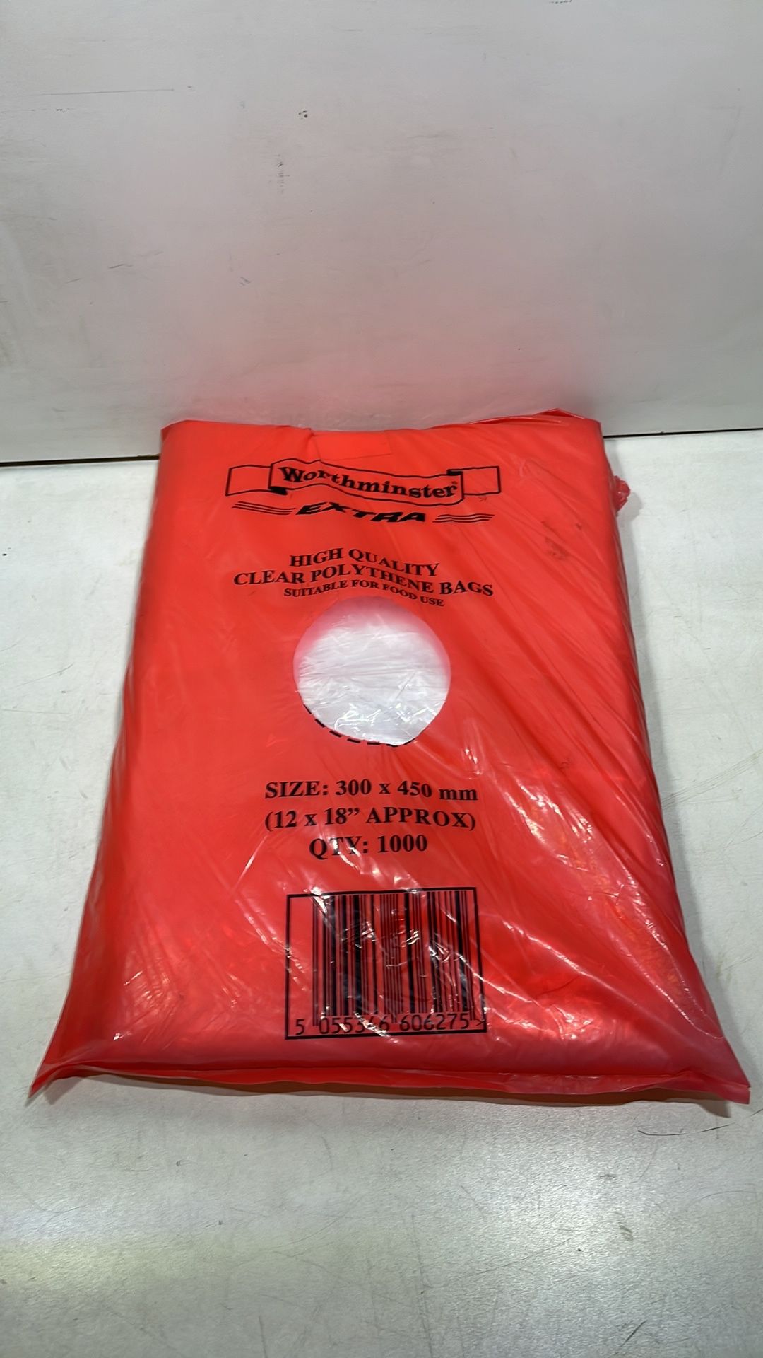 4 x Bags of 300mm x 450mm Clear Polythene Bags | Qty 1,000 per Bag | Suitable for Food Use