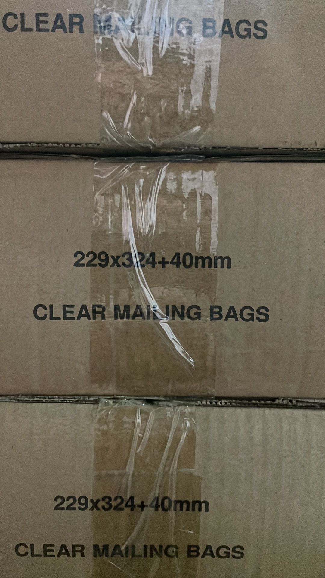 12 x Boxes 229mm x 324mm + 40mm Clear Mailing Bags - Image 2 of 2