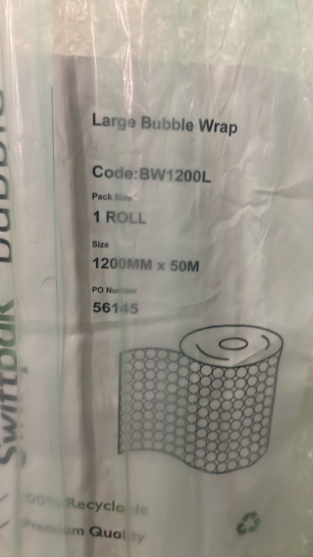 1 x Roll of Bubble Wrap | 1200mm x 100mtr - Image 3 of 3