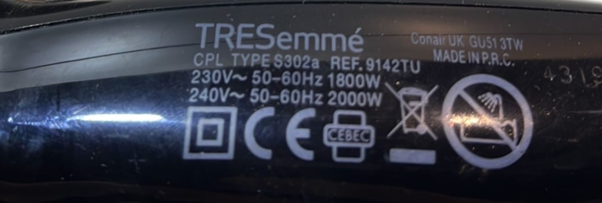 TRESemme S302A Hairdryer - Image 2 of 2