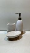 3 Piece Bathroom Set Including Soap Dispenser,Soap Dish|Toothbrush Holder