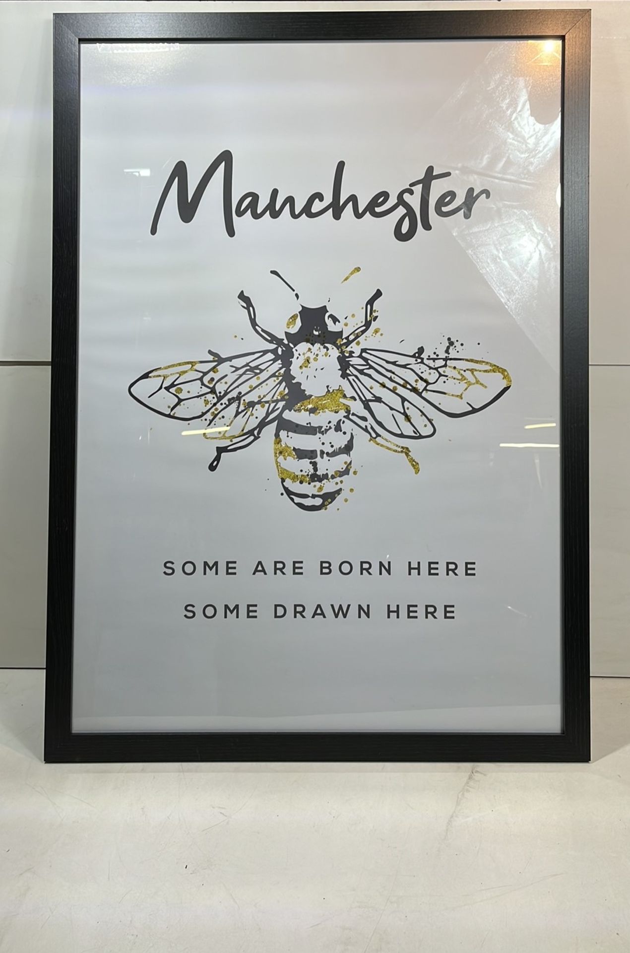 Manchester Quote In Black Frame