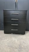 4 Drawer Chest of Drawers | Size: 81cm x 42cm x 77cm