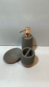 3 Piece Bathroom Set Including Soap Dispenser, Soap Dish& Toothbrush Holder