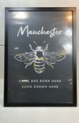 Manchester Quote In Black Frame