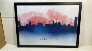 Manchester Print In Black Frame