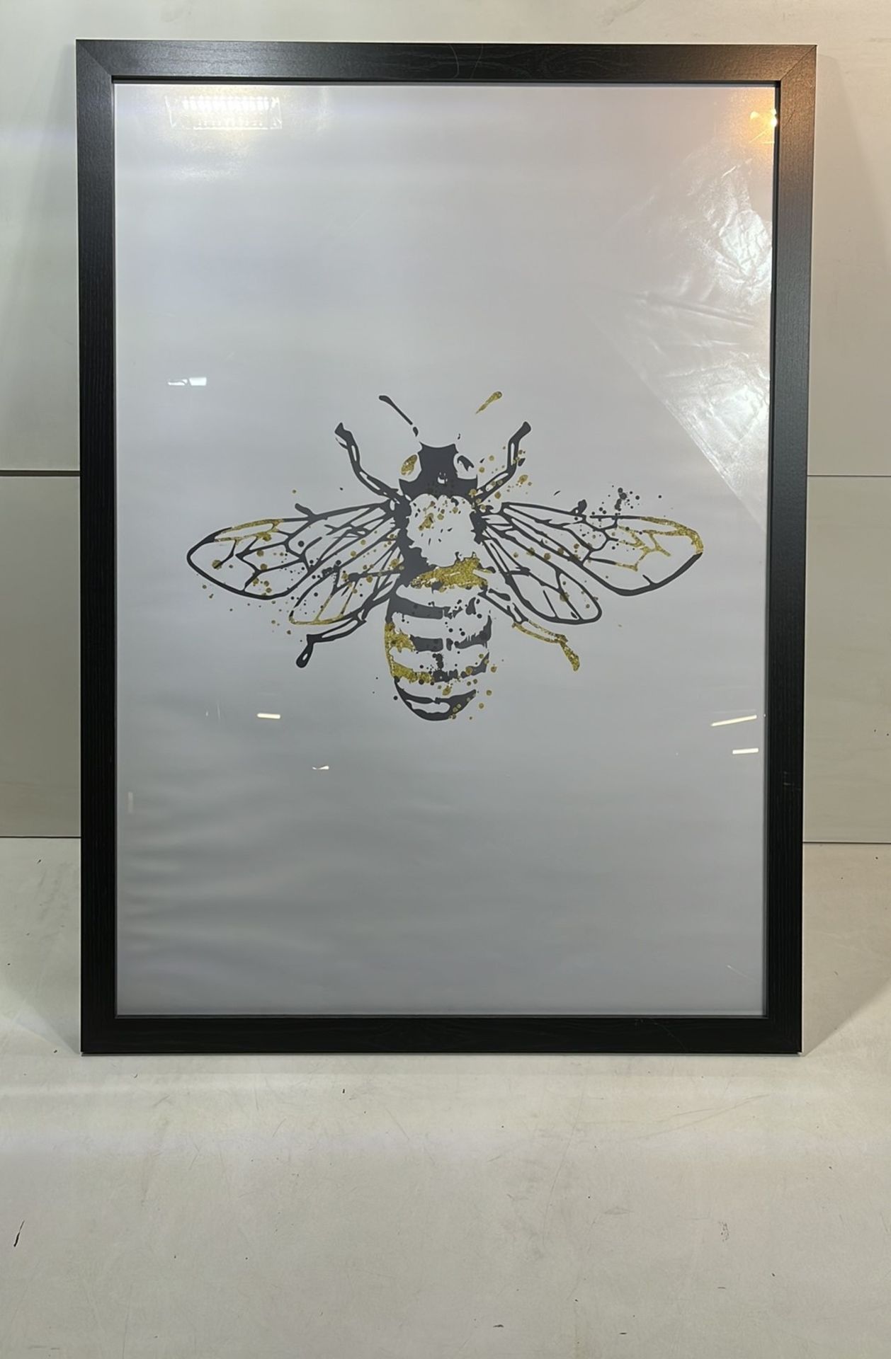 Manchester Bee Print In Black Frame