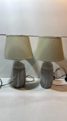 2 x Table Lamps w/ Cream Shade