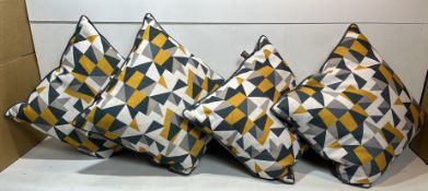 4 x Patterned Cushions As Pictured