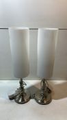 2 x Table Lamps w/ White Shade