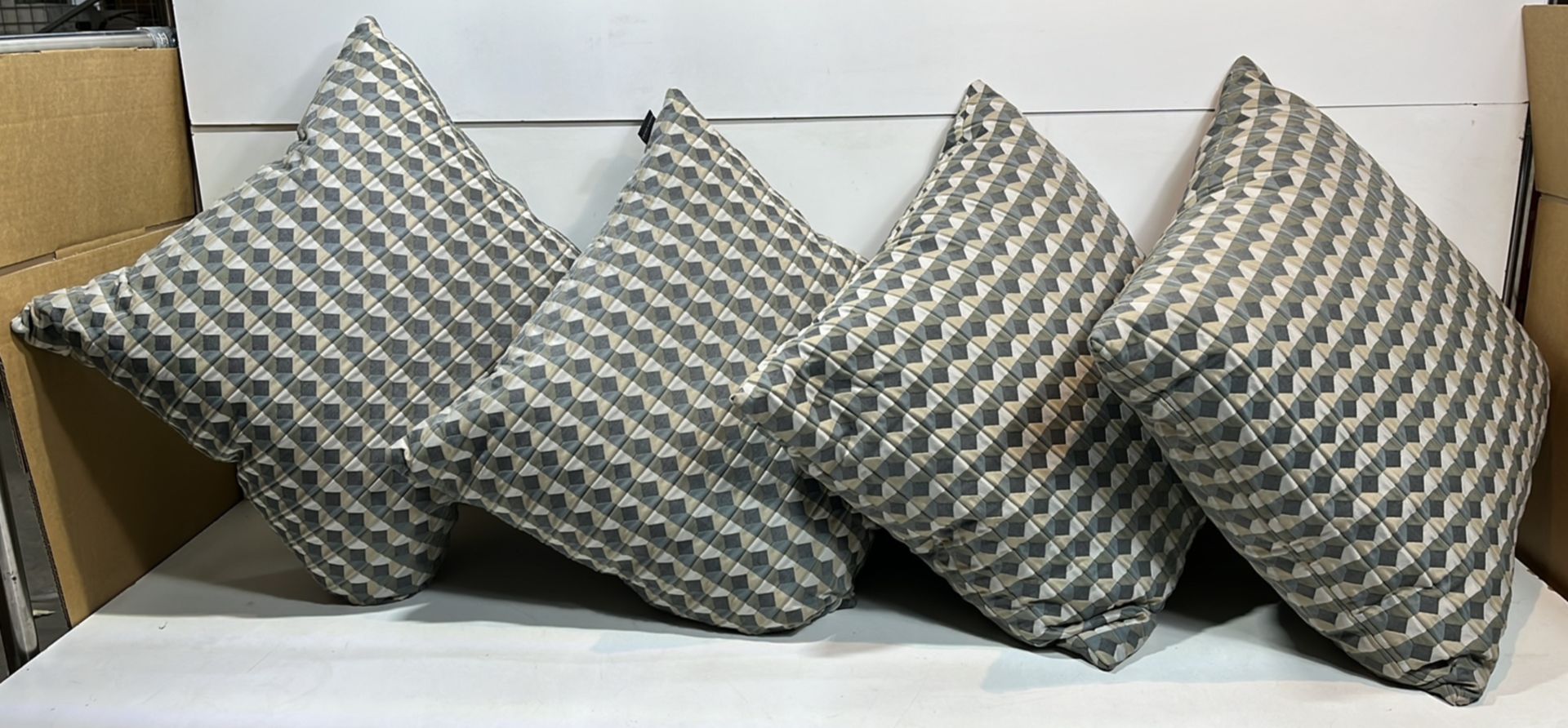 4 x Patterned Cushions As Pictured