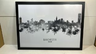 Manchester Print In Black Frame
