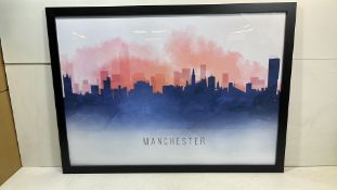 Manchester Print In Black Frame