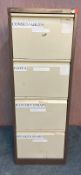 3 x 4 Drawer Metal Filing Cabinets *Missing Key*