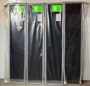 4 x Black Fabric Desk Dividers