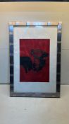 Framed Matador/Bull Print