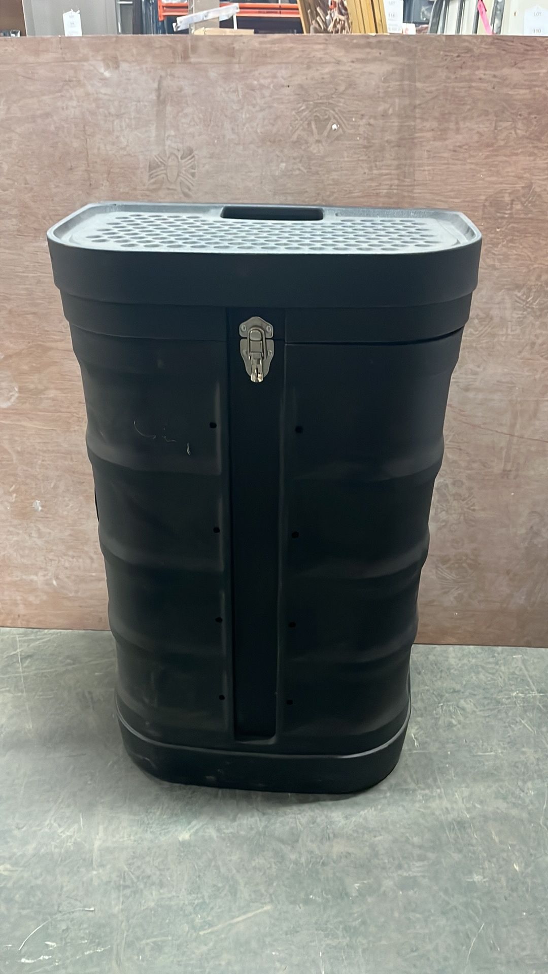 Black Plastic Container W/ Wheels