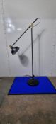 Floor Lamp w/ Adjustable Spotlight Black matt/ Brass