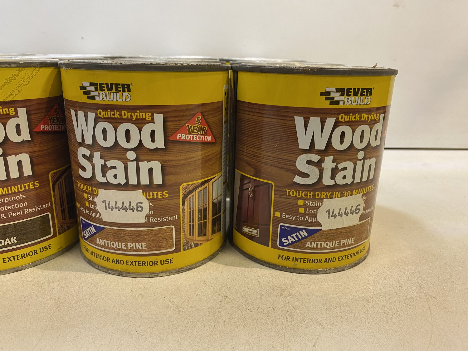 18 x Tubs Of Various Everbuild Wood Stain & Clear Varnish - See Photos & Description - Image 4 of 4