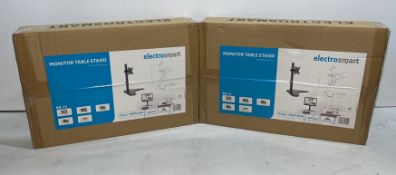 2 x Elctromaster BR-71 Full Motion Monitor Table Stands