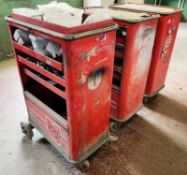 3 x Wurth Mobile Tool Cabinets w/ Contents