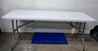 Foldable Table Heavy Duty Plastic W/ Metal Legs | Size: 1800 x 750 mm