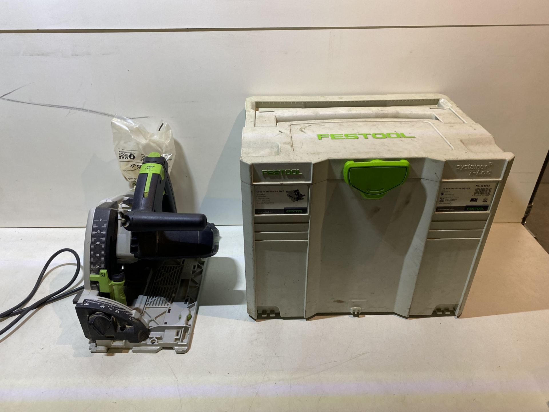 USED 561553 CIRCULAR PLUNGE SAW TS 55 REBQ-PLUS GB 240V - Missing Additional Parts - SEE PICTURES