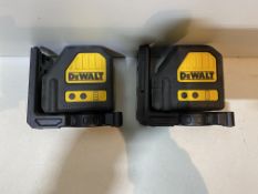 2 x DEWALT DCE088D1R-GB 12V 2.0AH LI-ION XR RED SELF-LEVELLING CROSS-LINE LASER LEVEL