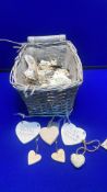 Large Quantity of Wooden and Stone Love Themed Love Hearts