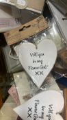 Box Of Mixed Wedding Themed Trinkets and Mementos