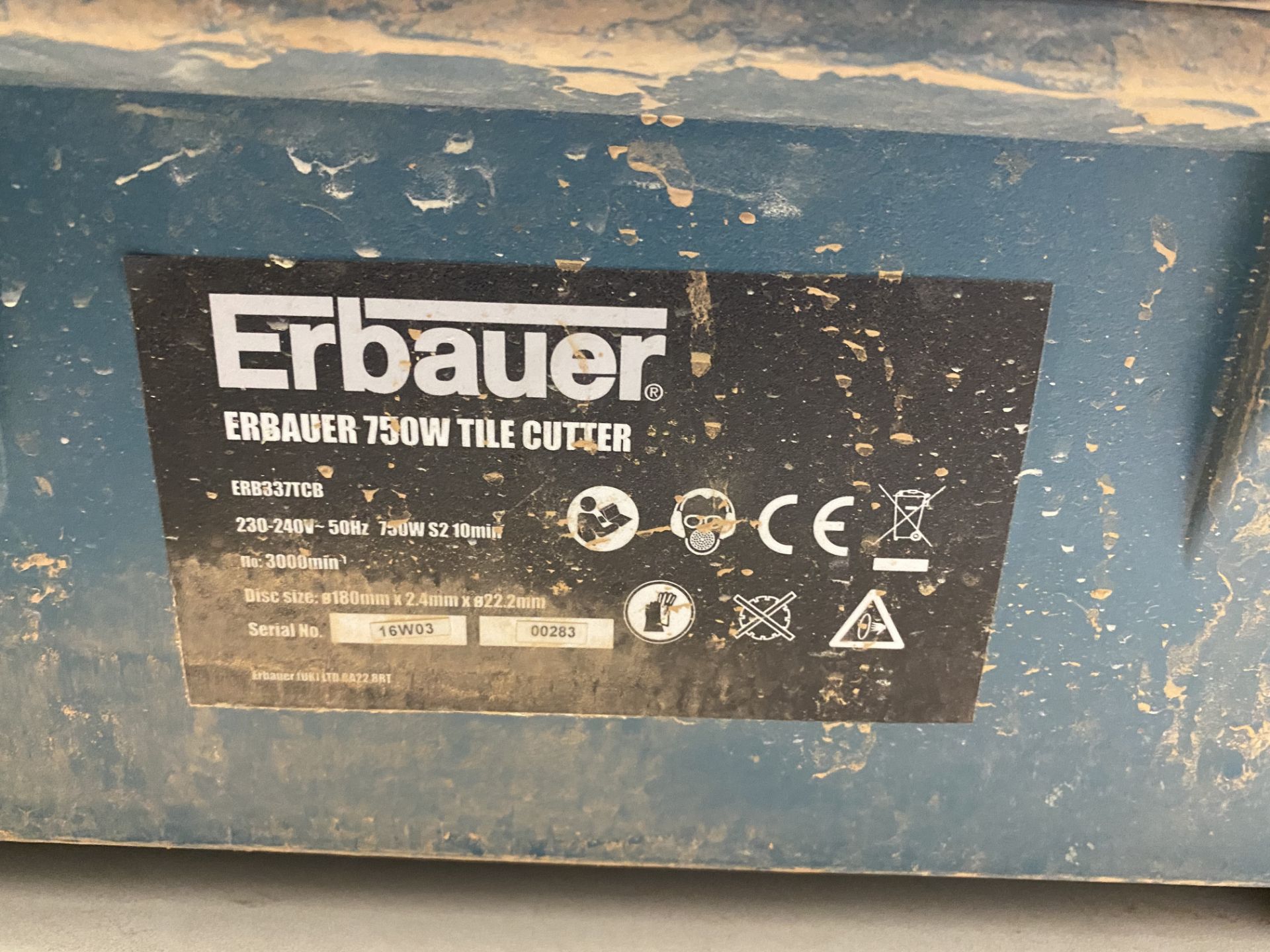 USED Erbauer 750W 230V Tile cutter ERB337TCB - See Pictures - Image 6 of 7