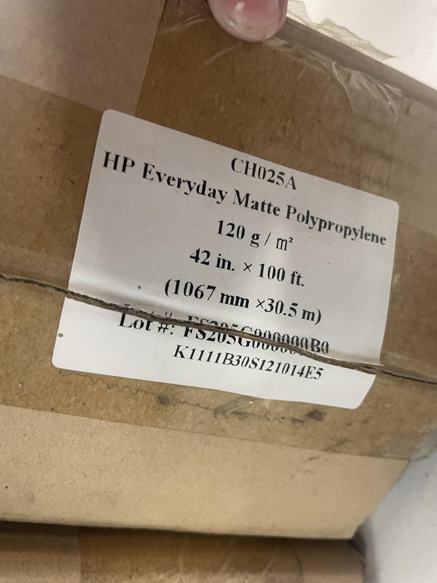 5 x Rolls of HP CH025A Everyday Matte Polypropylene Film - Image 6 of 6