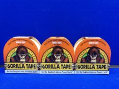 3x Rolls Gorilla Tape - White - 10m x 48mm