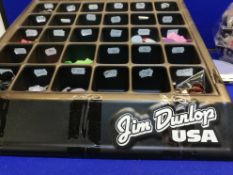 Jim Dunlop Plectrum Display Case with Large Quantity of Dunlop / Tortex Picks