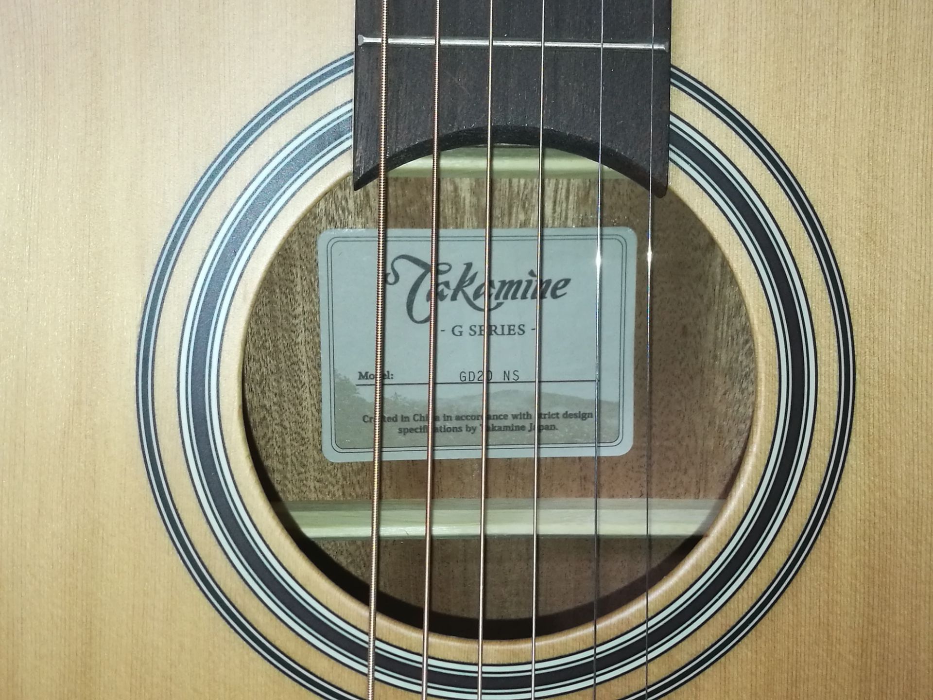 Takamine GD20-NS Dreadnought Acoustic Guitar - Natural Finish - Image 3 of 5