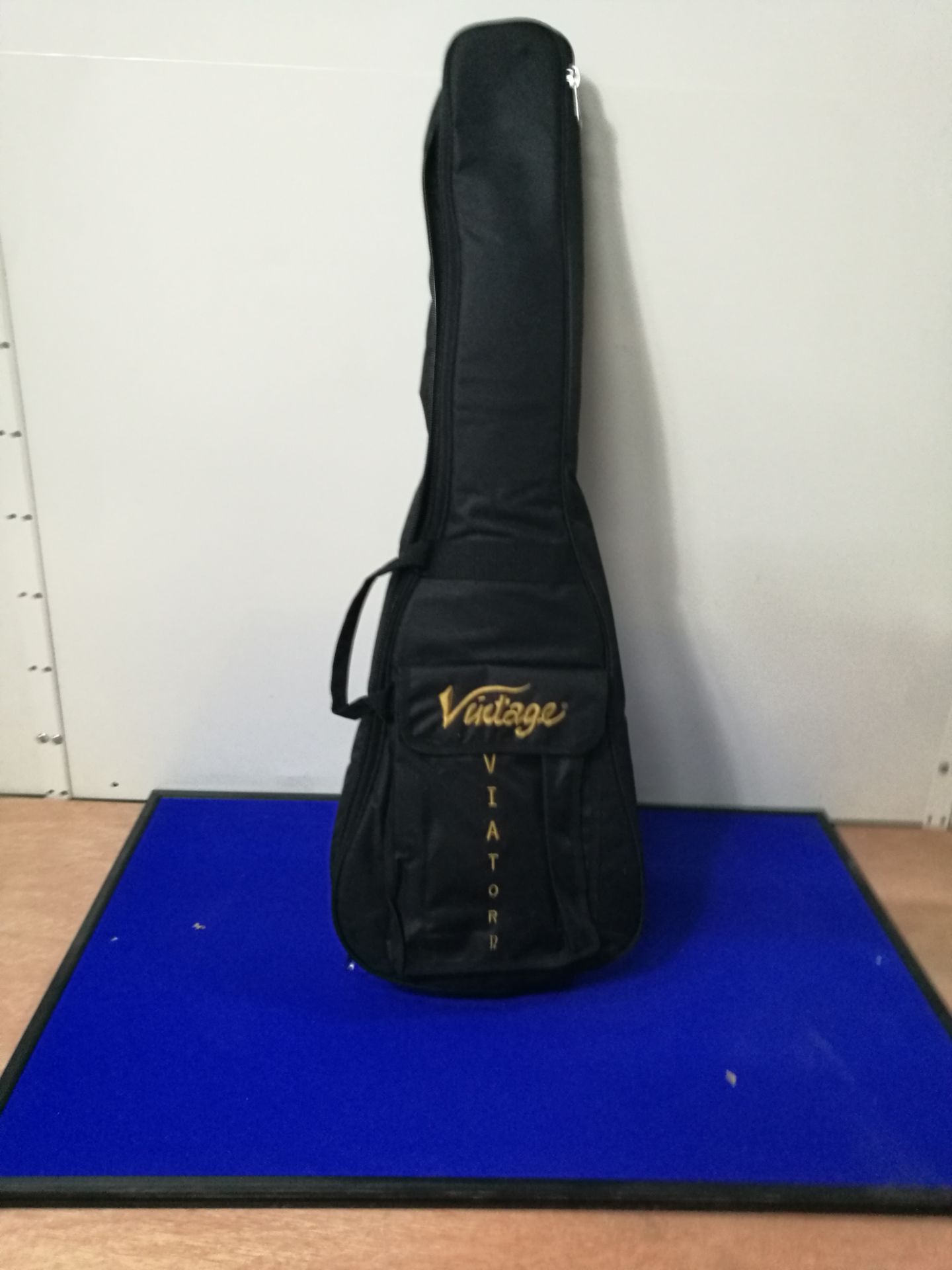 Vintage VTR800PB-12 Viator Paul Brett Signature 12-String Electro-Acoustic Travel Guitar w/ Gig Bag - Image 6 of 7