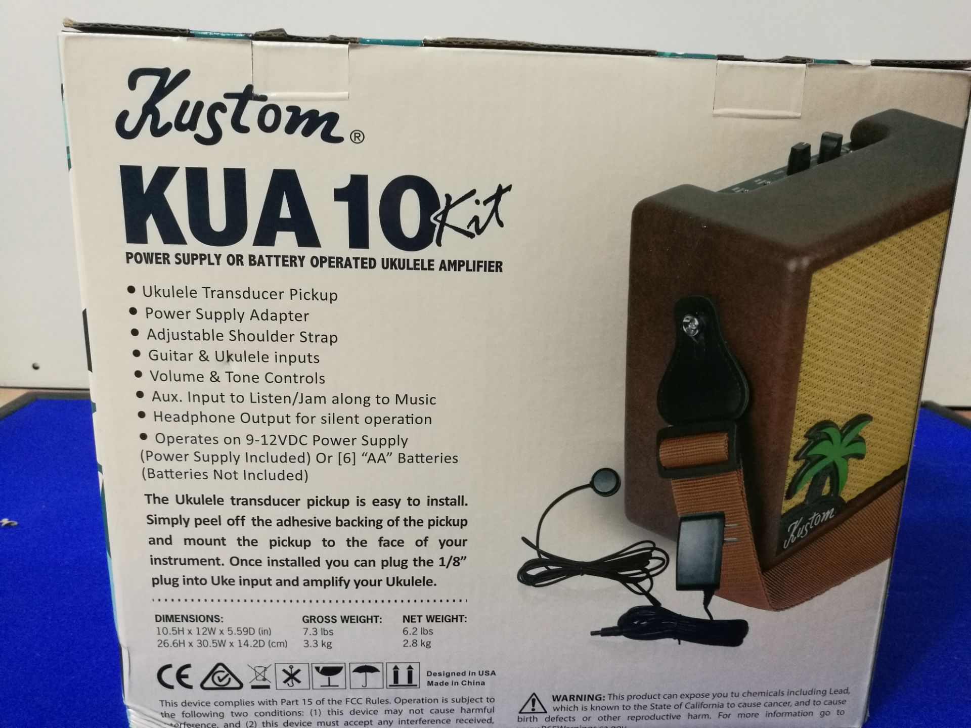 Kustom Ukulele Battery Powered Amp Package - 10W w/ Straps & Piezo Pickup - Image 4 of 7