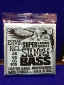 Ernie Ball Super Long Nickel Wound Slinky Bass Guitar Strings Set 45-105 - 2849