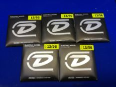 5x Packs Dunlop DEN1356 Extra Heavy 13-56 Nickel Electric Guitar Strings