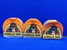3x Rolls Gorilla Tape - Silver - 32m x 48mm
