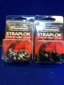 2x Jim Dunlop Straplok Strap Strap Retainers