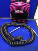 Ernie Ball Black 30ft Ultraflex Classic Coiled Curly Instrument Cable- P06044